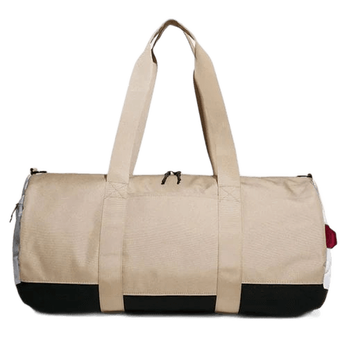 Beige Canvas Duffle Bag