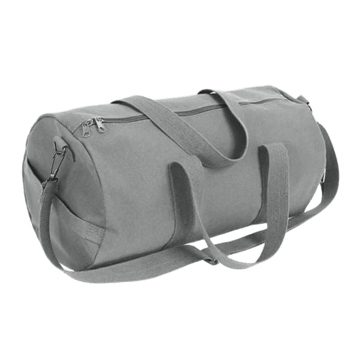 Gray Canvas Duffle Bag