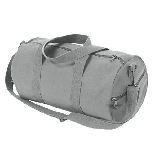 Gray Canvas Duffle Bag