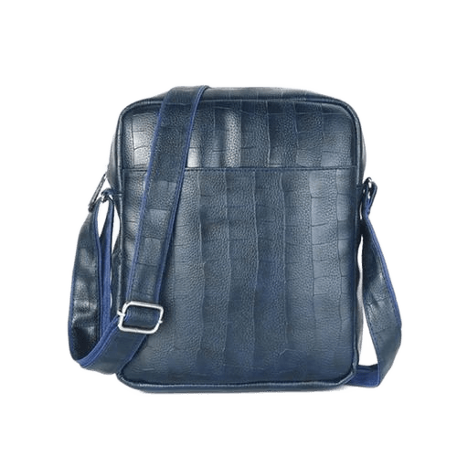 Dark Blue Leather Sling Bag