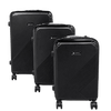 Matte Black Geometric Hardshell Luggage Set