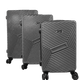 Charcoal grey geometric maze hardshell luggage set