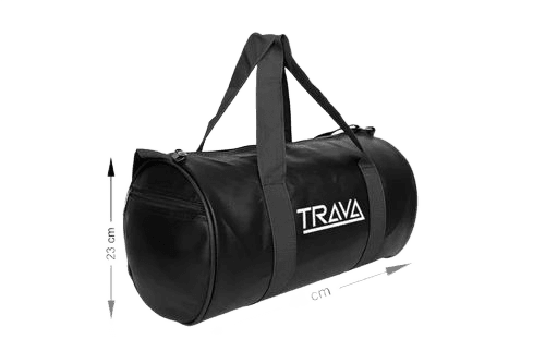 Black Leather Duffle Bag