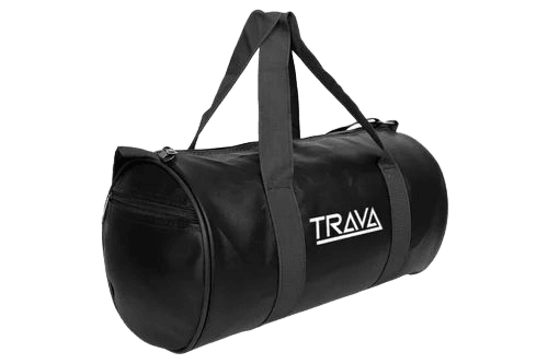 Black Leather Duffle Bag