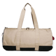 Beige Canvas Duffle Bag