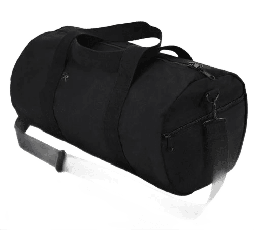Black Canvas Duffle Bag