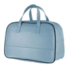 Blue Leather Duffle Bag