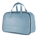 Blue Leather Duffle Bag