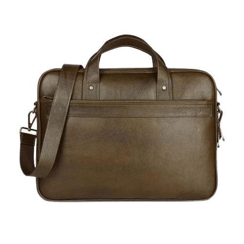 Geniune Leather Laptop Messenger Bag for Men Women upto 16 inch Green