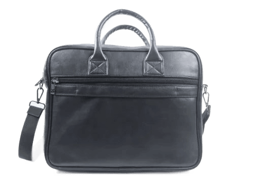 Black Leather Laptop Bag